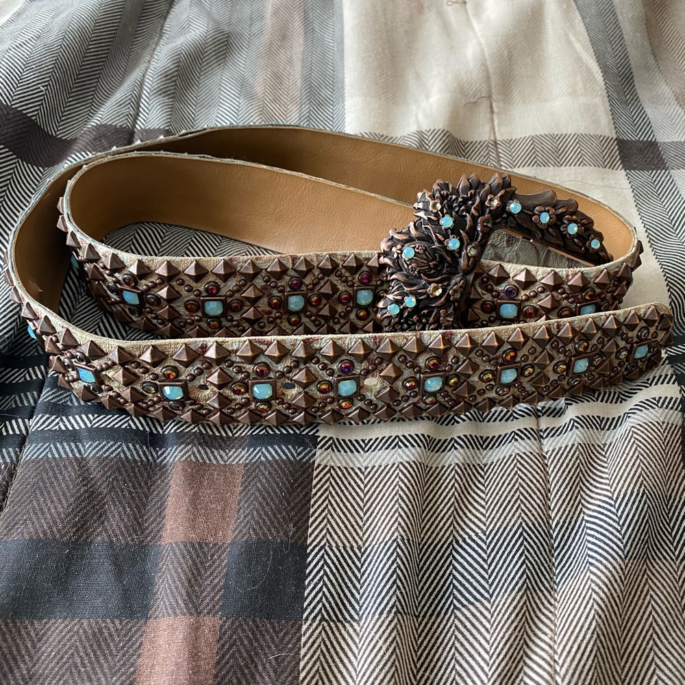 Kippys beautiful rhinestone and studded leather belt…size 38